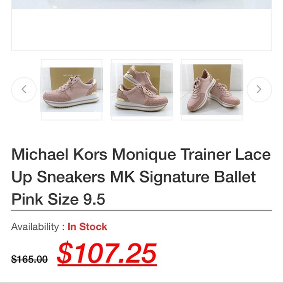 Elegant Pink and Gold Women's Sneakers - Picture 4 of 4